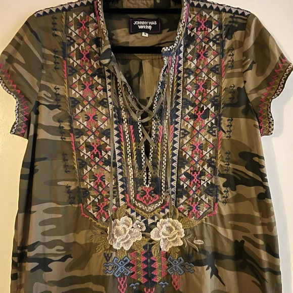 Johnny Was Ronnie Laceup Tunic Dress - Picture 5 of 8